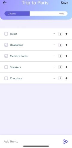 checklist screenshots of saathi app interface